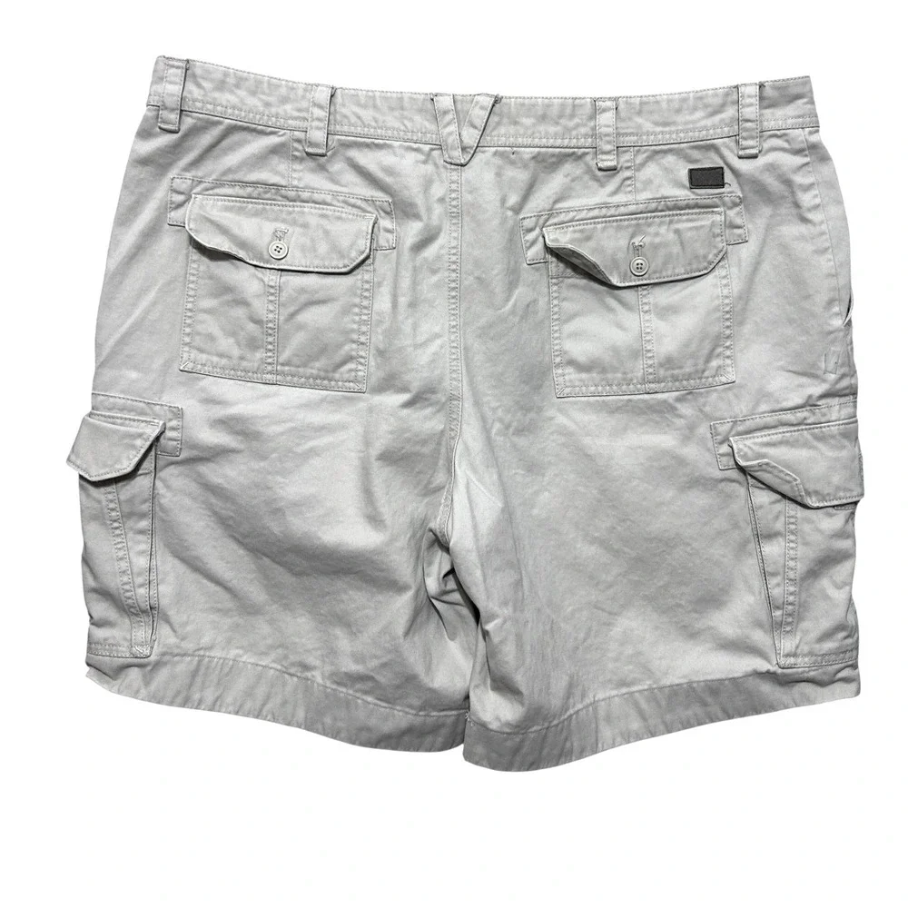Izod Mens‎ Cargo Shorts 42 Beige Cotton Utility Hiking Outdoor Workwear